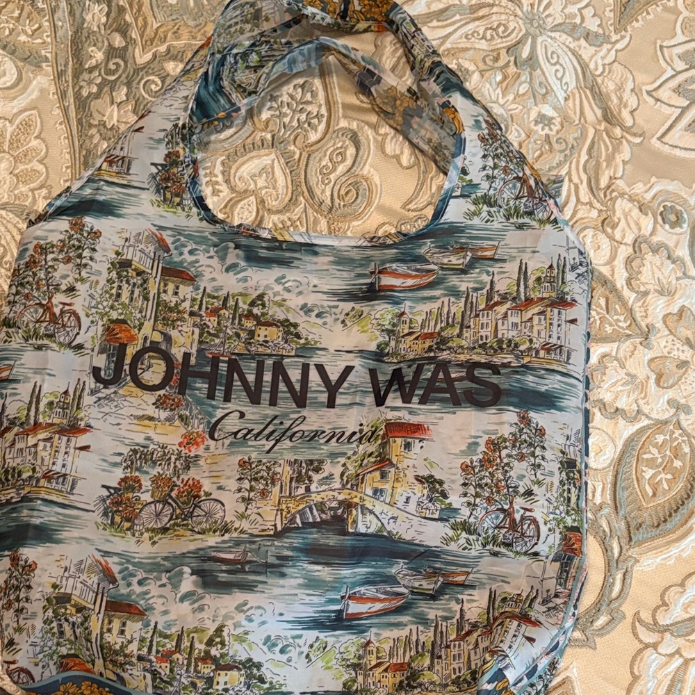 Johnny Was Multicolor Scenic Print Bag